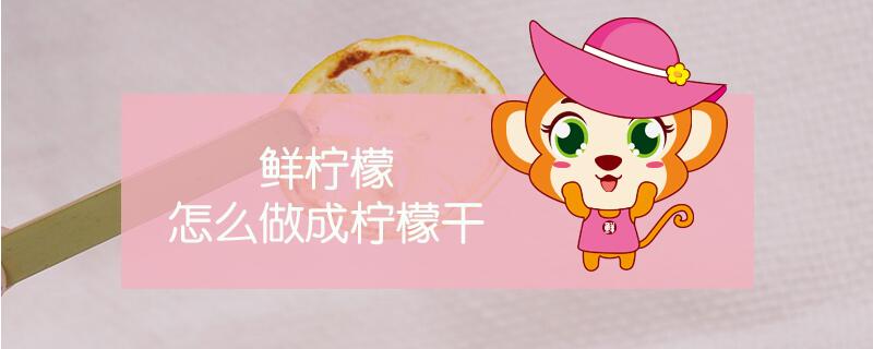 鮮檸檬怎么做成檸檬干