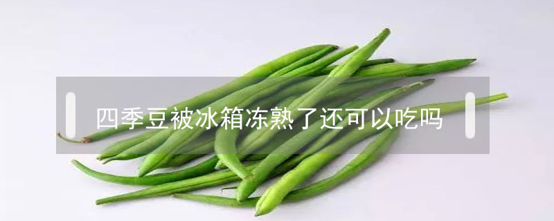 四季豆被霜凍了怎么辦