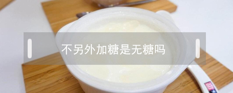 不另外加糖是無糖嗎