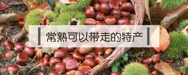 常熟可以帶走的特產