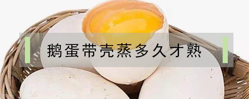 鵝蛋帶殼蒸多久才熟