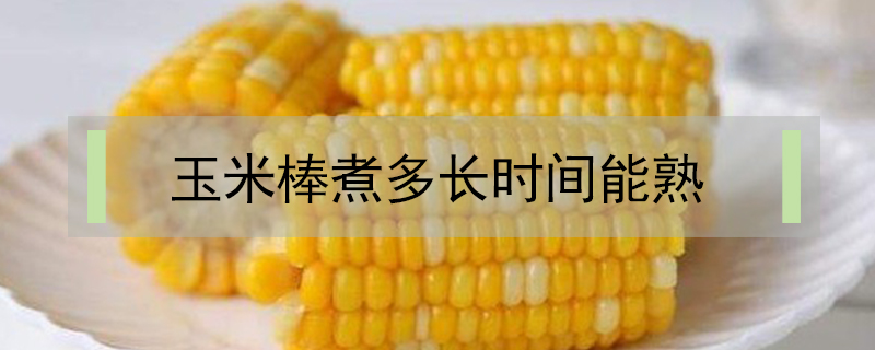 玉米棒煮多長時間能熟
