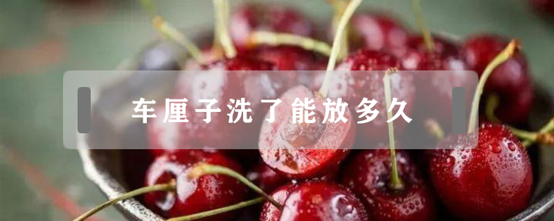 車厘子洗了能放多久