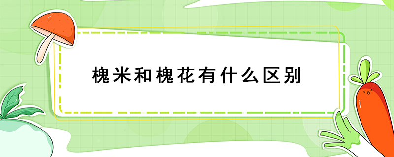 槐米和槐花有什么區別