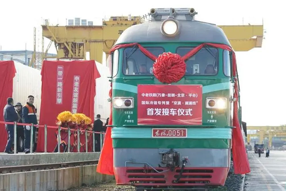 390噸老撾香蕉乘中老鐵路班列抵京